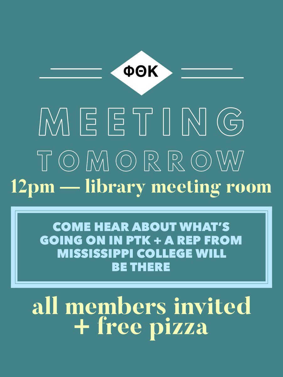 NwccP's tweet photo. PTK meeting tomorrow! https://t.co/VKJyC2E2pl