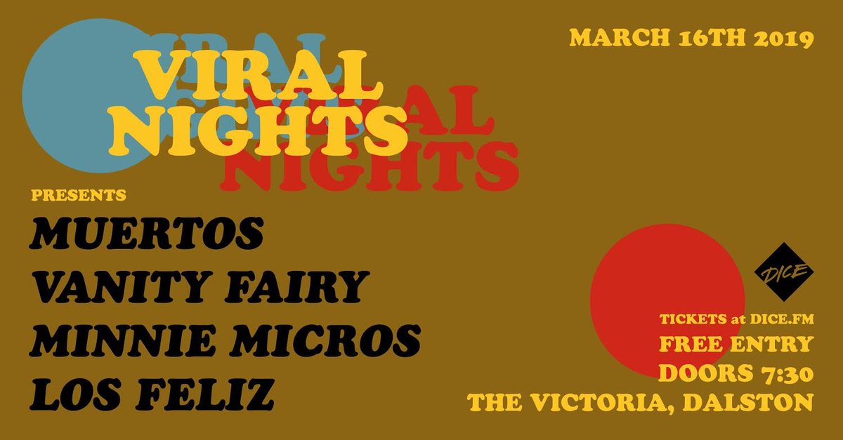 vanityfairydust's tweet photo. I'm very happy to be playing for🌓 @viral_nights 🌗🌛🌜with @muertosband  @MinnieMicros &amp; @LosFelizMusic 🌷💐Saturday 16th March Xx https://t.co/NAqql8GiSa