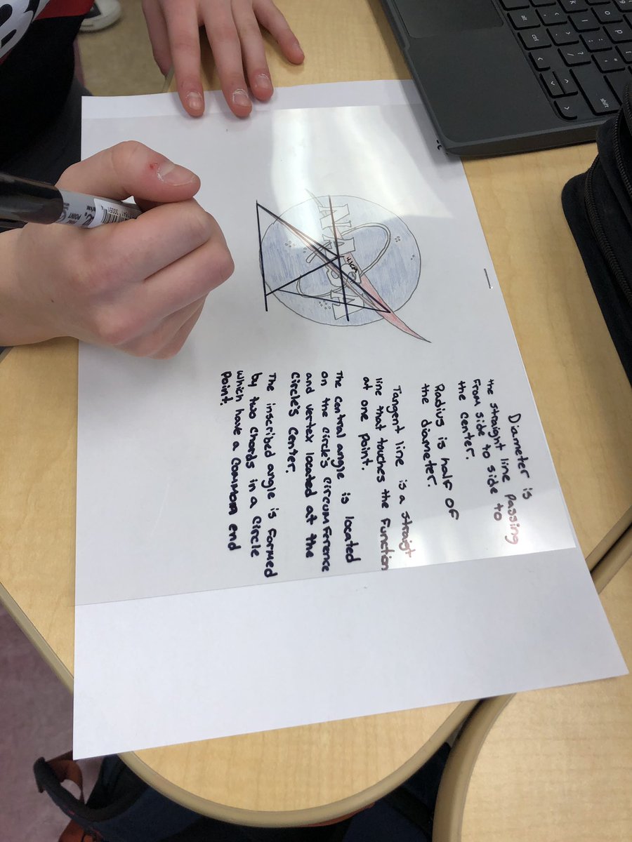 Miss_Fedyna's tweet image. Instead of a unit test, students are demonstrating their understanding of #circletheorems using popular logos or one of their own design ! #relevantmath @StJoesCHS @GPCSD
