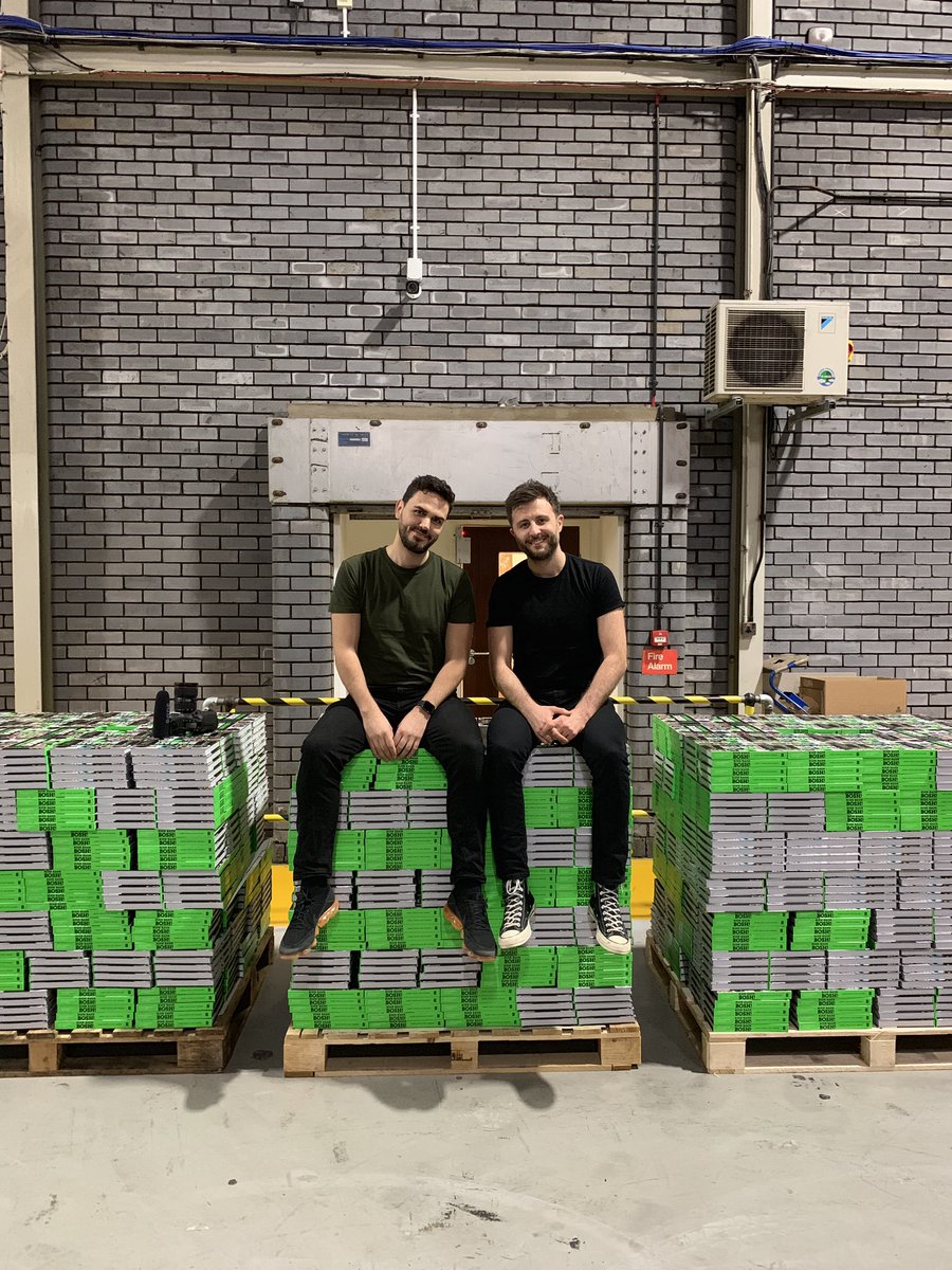 HQstories's tweet photo. We’ve had a fantastic couple of days with @BOSHTV up in Glasgow at the HarperCollins warehouse, signing 2100 copies of #BISHBASHBOSH Preorder your copy now! https://t.co/fPoNTM3ESt