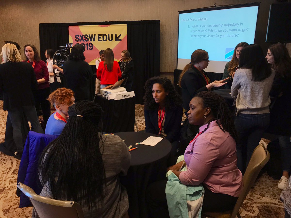 EdTechWomen Meet Up Q2: How do women go from one step in their career to the next? Anything specific to our work or industry? #edtech #career #sxswedu
