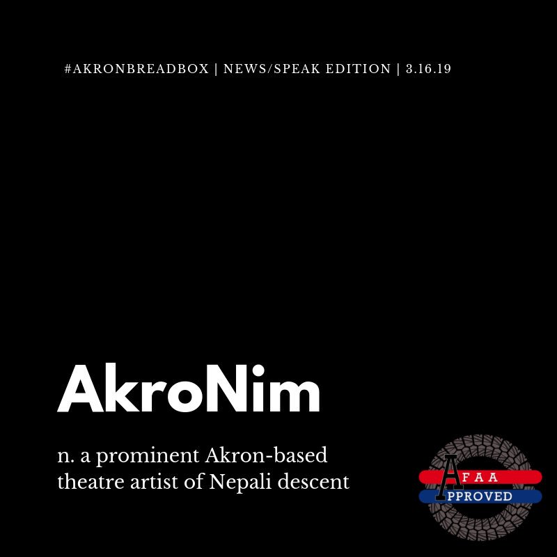 WATheatre's tweet photo. “‘Can I use AKRIMONY to pay my rent,’ AKRONIM asked his landlord.”
***
#Akron’s Bureau of Breadbox wants to make sure YOU #LearnTheLingo because it’s better to speak the news than to become the news.
#AkronBreadbox News/Speak Edition is coming to @AkronAreaArts on 3/16. https://t.co/eYivrbVTBI