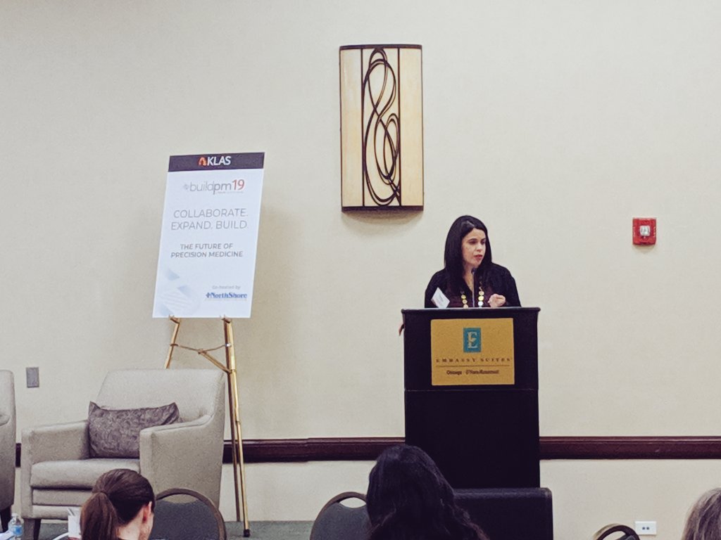 KLASresearch's tweet photo. #buildPM19 Keynote Speaker: Dr. Teresa Zayas Cabán, @ONC_HealthIT's Chief Scientist walking us through the ONCs efforts around #PrecisionMedicine and integrating genomic data.
#AppliedGenomics
#FHIR https://t.co/XBjG0po3z2
