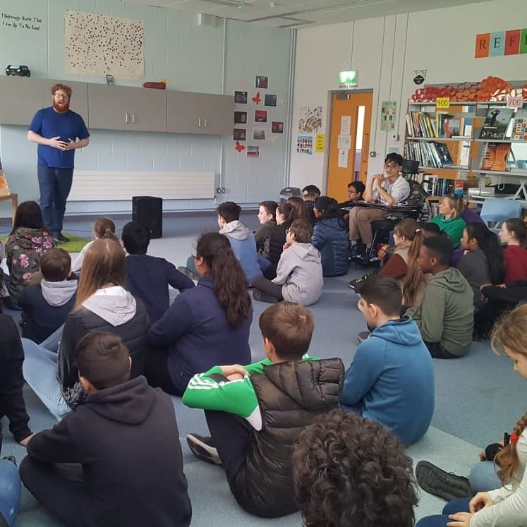 HETSSScience's tweet photo. Some photos from today's Reading Week events.

1st year students were captivated by author Dave Rudden.

There was a Spelling Bee at lunchtime.

We also had our daily fix of Drop Everything And Read.

#readingweek #wellreadschool #dropeverythingandread #literacy https://t.co/GiTfbDuXG9