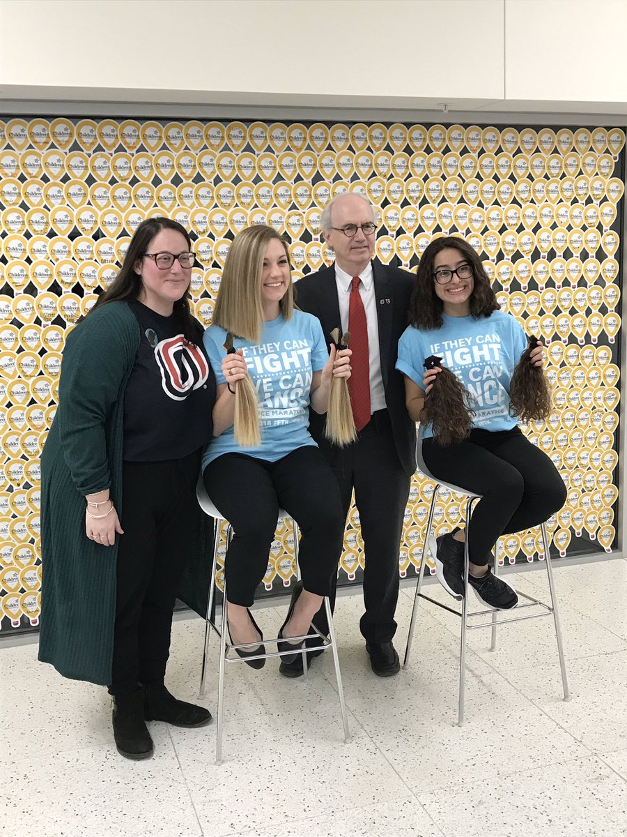 Thank you @RenataValquier <a href="/jeffreypgold/">Jeffrey P. Gold, M.D.</a> @steph_radil for supporting Dance Marathon at UNO! The short hair looks great! 
<a href="/UNO_DM/">UNO Dance Marathon</a> 
#dancemarathon #mavericks