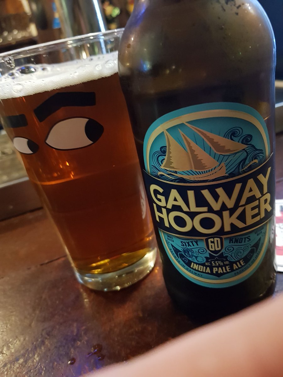 It was a dark & stormy night and I was eyeballing a tasty @HookerBrewery #60knots #IPA  in the @OldPunchbowl #delicious
#beerpic #beerporn #irishpub #dublinpub #GalwayHooker @IrishBeerPundit