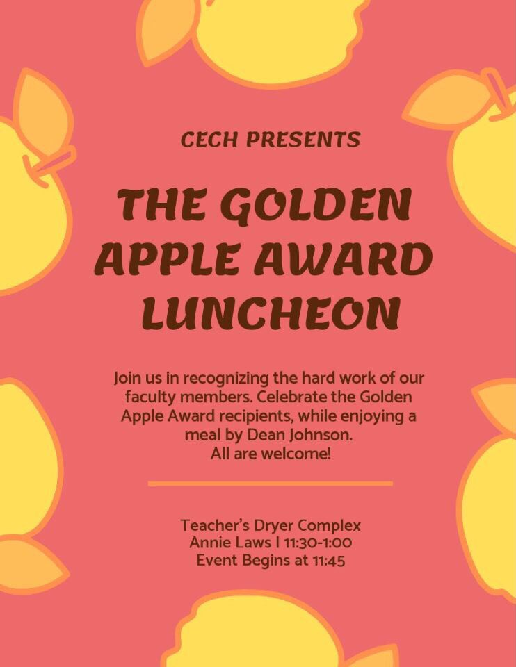 Join us in recognizing the hard work of our <a href="/UC_CECH/">UC CECH</a> faculty members. Come for the award ceremony, and enjoy food prepared by Dean Johnson as well! <a href="/UCStudentGov/">UC Student Government</a> <a href="/Prez_Pinto/">Neville G. Pinto</a> <a href="/UCMainStreet/">UC MainStreet</a>