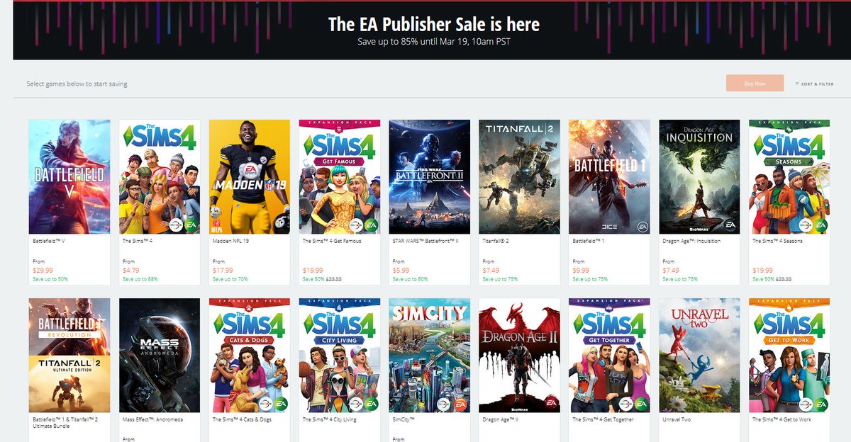 videogamedeals's tweet photo. (PCDD) EA Origin Sale. https://t.co/wRUD8VxVZp https://t.co/YtrLwx9hMS