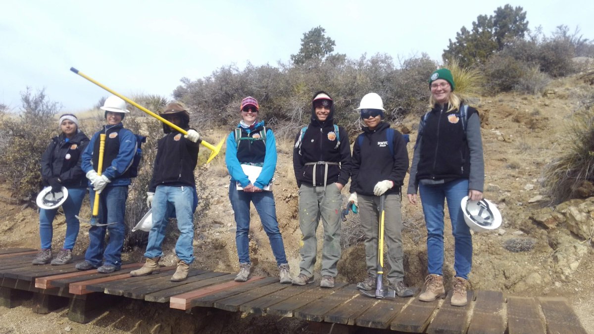 coney_cons's tweet photo. Scene from a couple weeks ago - training with Rocky Mountain Youth Corps NM Middle Rio Grande Office on trail hydrology and user psychology. https://t.co/rGezZ2Y5BC