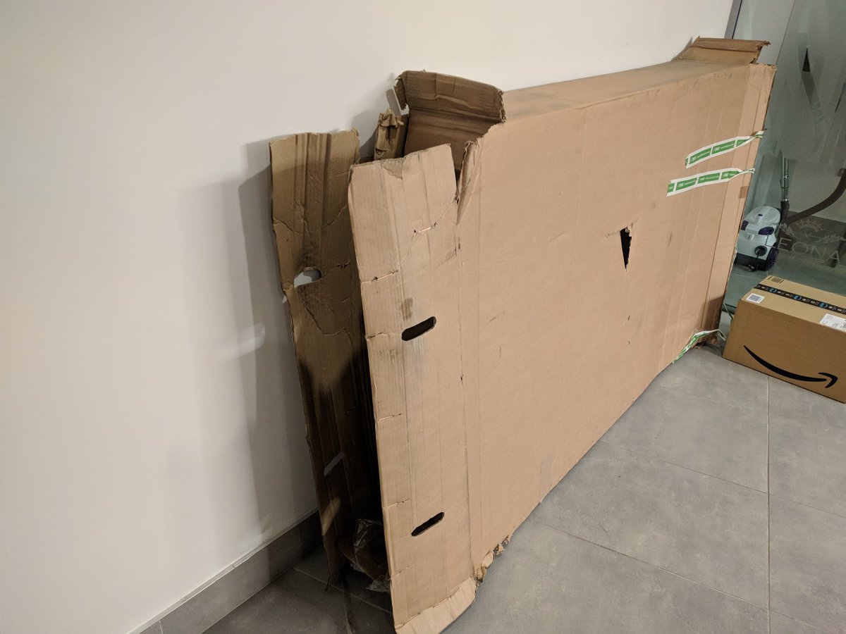 cklepper's tweet photo. Thanks @DecathlonIE and #anpost for the poor service. Bike damaged. Birthday ruined. Handle damage, wheel twisted... https://t.co/kHwd6O5tkW