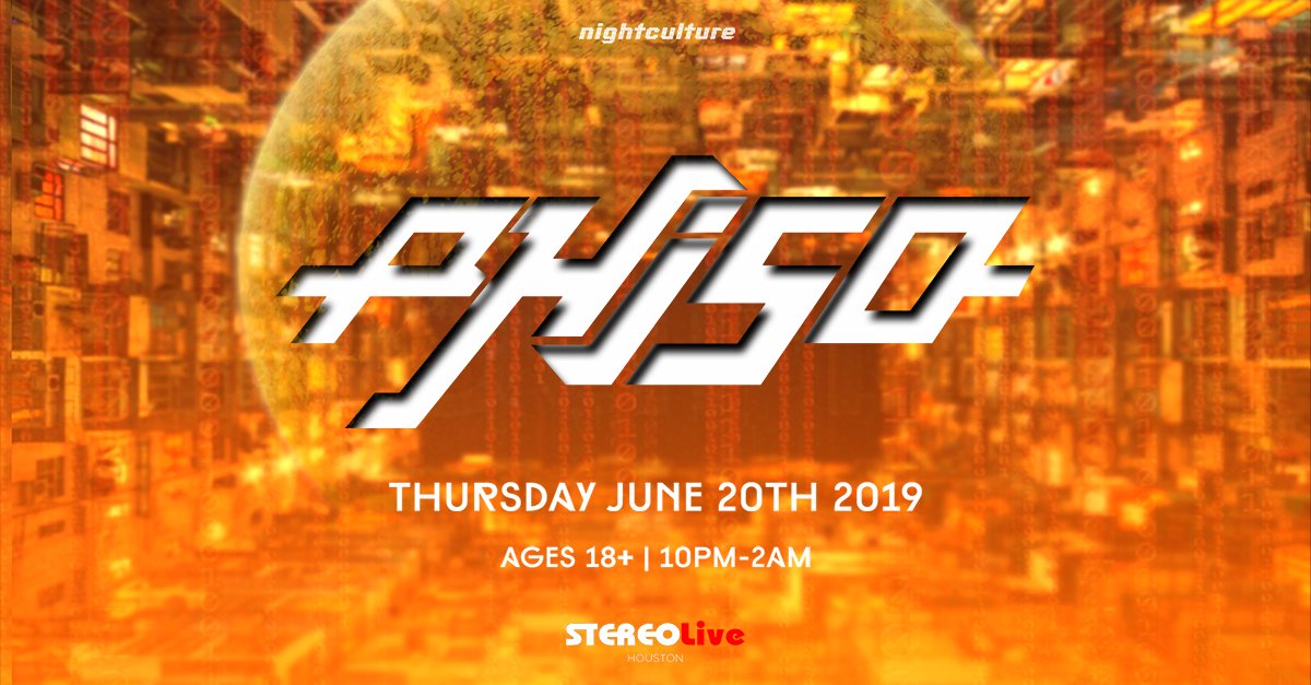 Houston bassheads where are you?! @Phisodubs is bringing some filth to @Stereo_Live Houston on Thursday, June 20th! 🔊💥

Tickets &amp; RSVP's - fanlink.to/PHIHOU19 🎫
