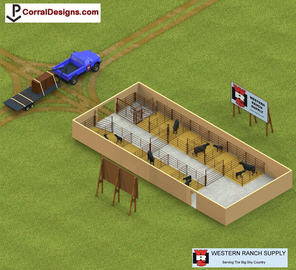 Calving Barn 10493 from CorralDesigns.com #Corrals #Rodeo #Stampede #Livestock #Cattle #Roping #Bison #Buffalo #Horses #Equine #Cowboy #Ranch #Farm #Country #Stalls #WRS #WesternRanchSupply