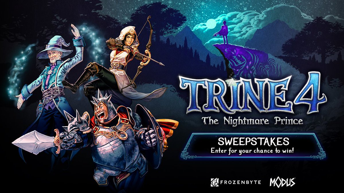 TrineSeries's tweet image. The Trine series returns with more magic than ever with #Trine4: The Nightmare Prince! We're excited to announce the arrival of this thrilling quest with a Sweepstakes Giveaway! YOU could be the chosen one.  

RT to enter now! More ways to enter here: bit.ly/1TrineSweepsta…