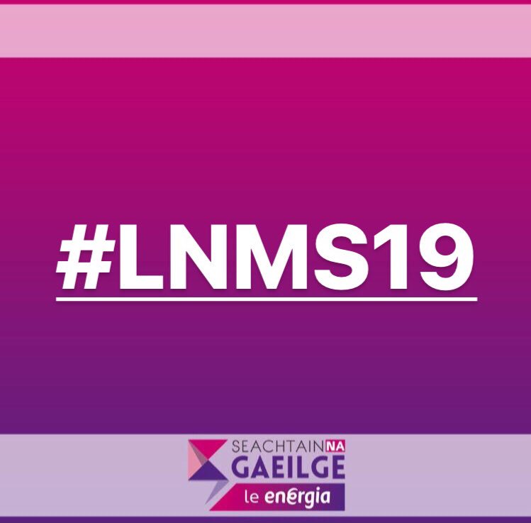 SnaGaeilge's tweet photo. Céard é #LNMS19 nó Lá na Meán Sóisialta? 

Lá faoi leith le linn #SnaG19 le ceiliúradh a dhéanamh faoi úsáid na Gaeilge ar líne 💻 

It’s about celebrating and using Irish online &amp; anyone can join in today as part of Seachtain na Gaeilge le Energia #CumhachtDonChomhrá https://t.co/YzXM3u8SN2