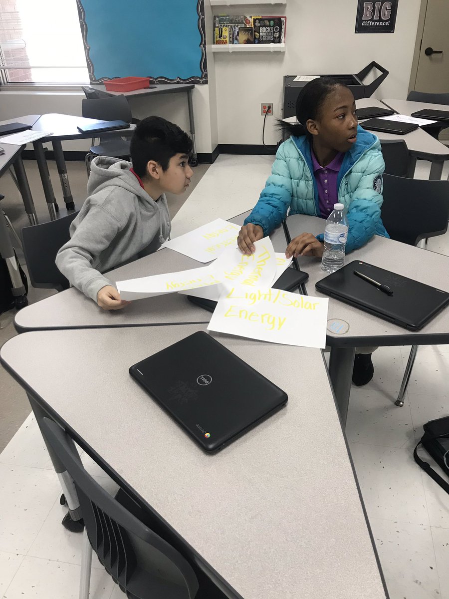 Mehoman15's tweet photo. Energy conversions table talk review!! #KMSBeTheBest #6thgrade #sciencerocks https://t.co/etAt88etCJ