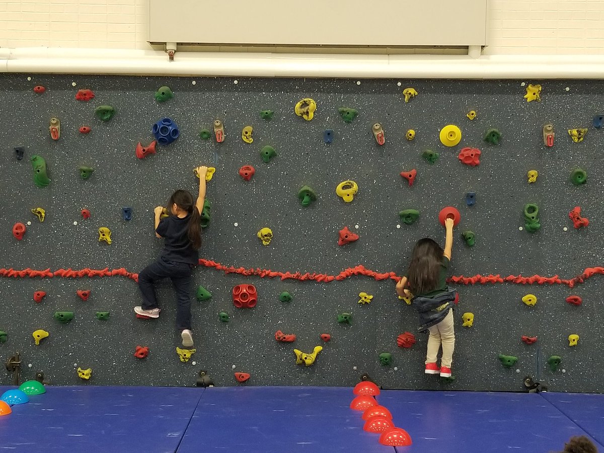 Kindergartners from Mrs. Lou's class explored the climbing wall today for the first time! <a href="/BaltzBears/">Baltz Elementary School</a>