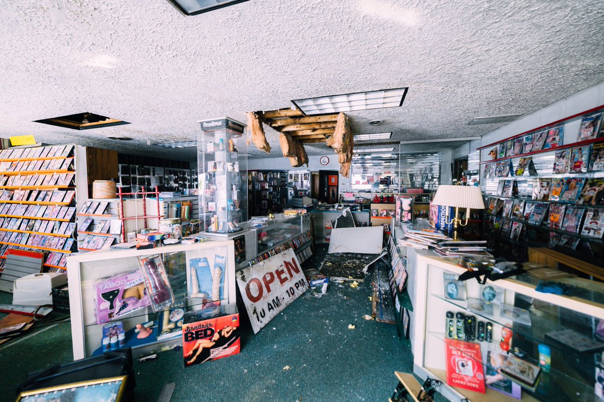 abandoned sex shop.
