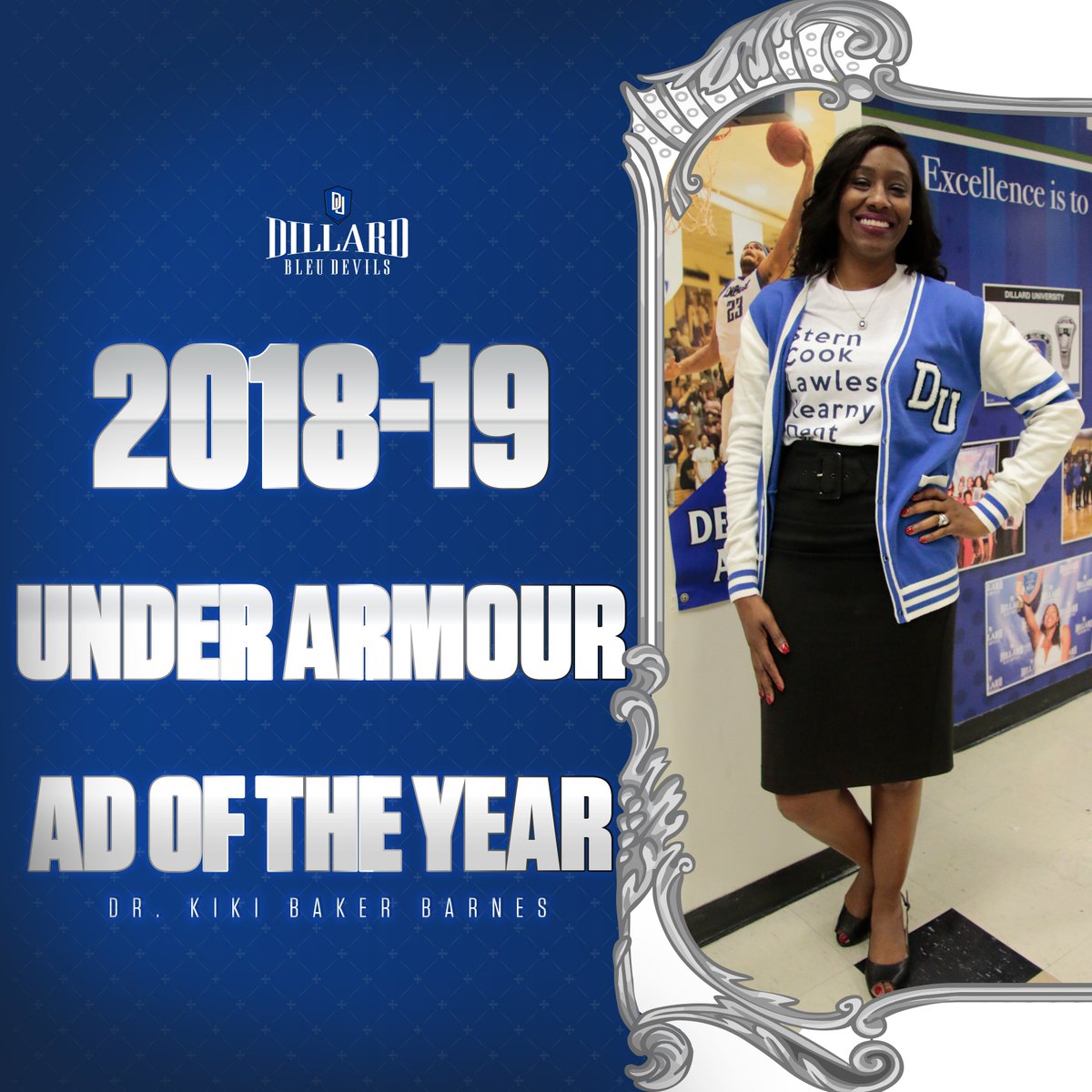 GeauxDU's tweet photo. Chief Energy Officer ✅
3-time @GCACInfo AD of the Year ✅
2018 @City_Business Woman of the Year Honoree ✅
#MyDUs' @KikiBakerBarnes is the truth, and now you can add 2018-19 @UnderArmour AD of the Year to the list! #RelentlessExcellence #NACDA19
https://t.co/Ct6j3M5x4U https://t.co/L2E7jmR8vh