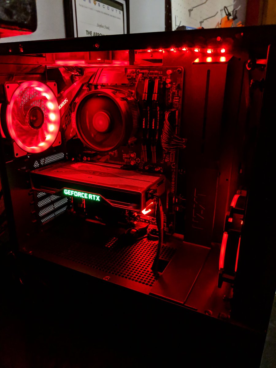 Stephen65988538's tweet photo. @bitwitkyle This is my rig that I built this summer when I was 12(Based on YouTubers tutorials like). it have upgraded since then.
Specs
Ryzen 5 5 2400g 
B450 Aorus pro WIFI
GeForce RTX 2060 Fe
Samsung 860 Evo 500gb
2tb Seagate barracuda
Ripjaws DDR4 2600 upgrade or oc
NZXT H500
EVGA 550 g3 https://t.co/rdn6LMeFlL