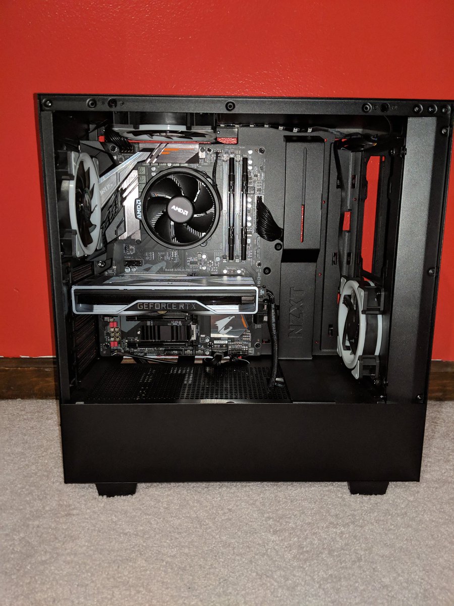 Stephen65988538's tweet photo. @bitwitkyle This is my rig that I built this summer when I was 12(Based on YouTubers tutorials like). it have upgraded since then.
Specs
Ryzen 5 5 2400g 
B450 Aorus pro WIFI
GeForce RTX 2060 Fe
Samsung 860 Evo 500gb
2tb Seagate barracuda
Ripjaws DDR4 2600 upgrade or oc
NZXT H500
EVGA 550 g3 https://t.co/rdn6LMeFlL