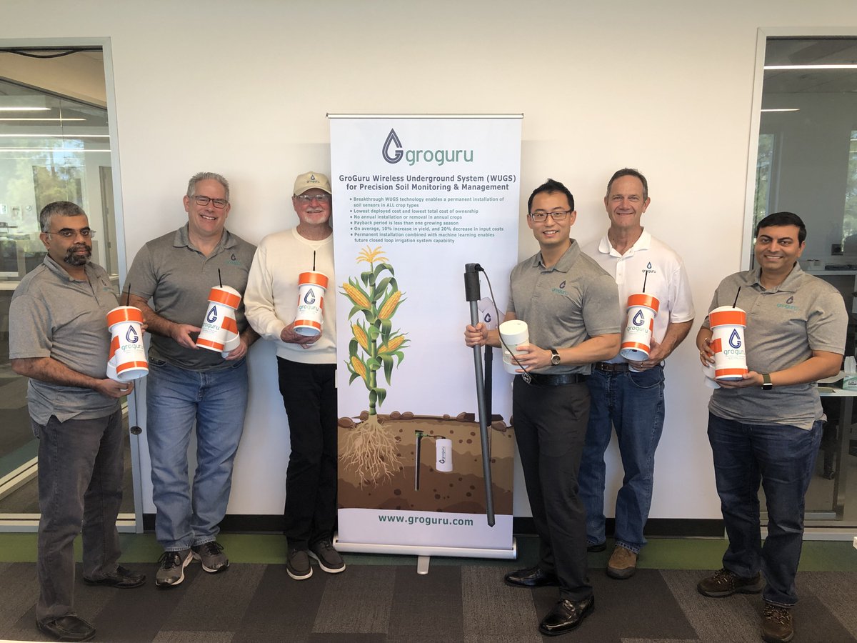 mygroguru's tweet photo. Today, GroGuru Inc shipped its first commercial shipments of our breakthrough Wireless Underground System (WUGS) for smart irrigation through AI. We are so happy about this accomplishment, and so lucky to have the team that we do! #GROGURU https://t.co/fVXacwRPo3