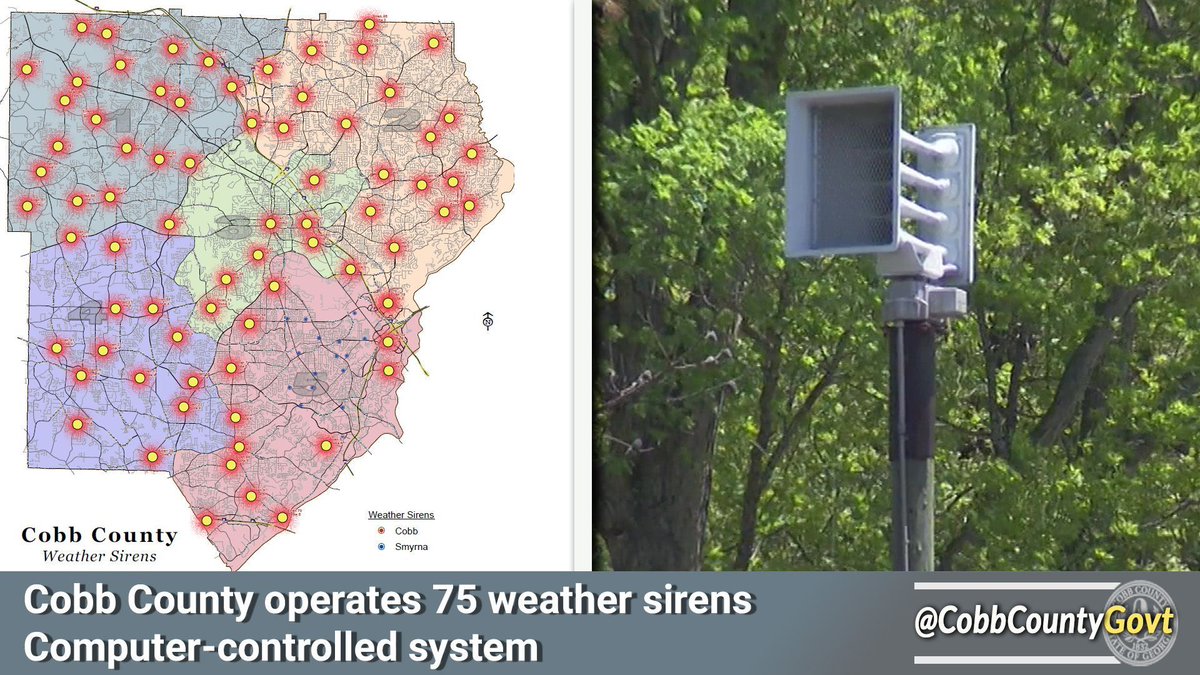 ... the Georgia/Alabama line this week. Cobb County was fortunately spared,  but the county is ready with a network of 75 computer-controlled weather  sirens.