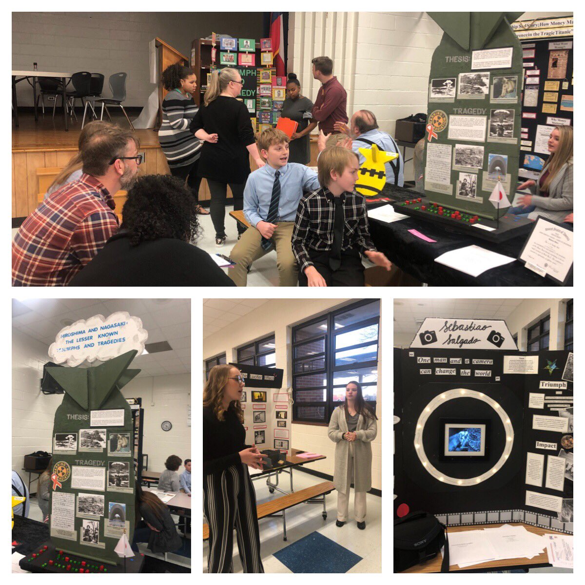 DoingSocStudies's tweet photo. Night at the museum indeed! The visual appeal of these projects was only beaten by the incredible historical quality! It’s a wrap for exhibits at @HenryCountyBOE Regional @NationalHistory Competition! #HenryExperiences #BetterTogetherHenry @NHDGeorgia https://t.co/3rOV5i2upo