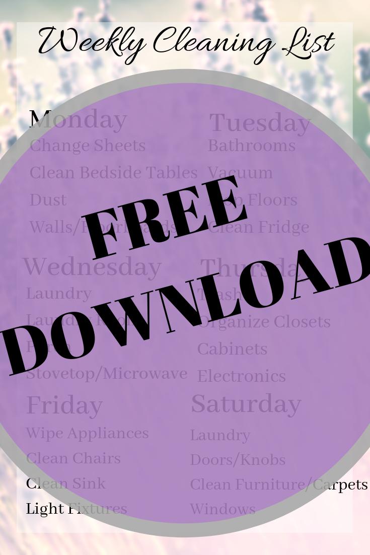 Touchofblueand's tweet photo. My Weekly Cleaning List *Free Download* https://t.co/N76LyOKi5h https://t.co/8vNhu8dG77