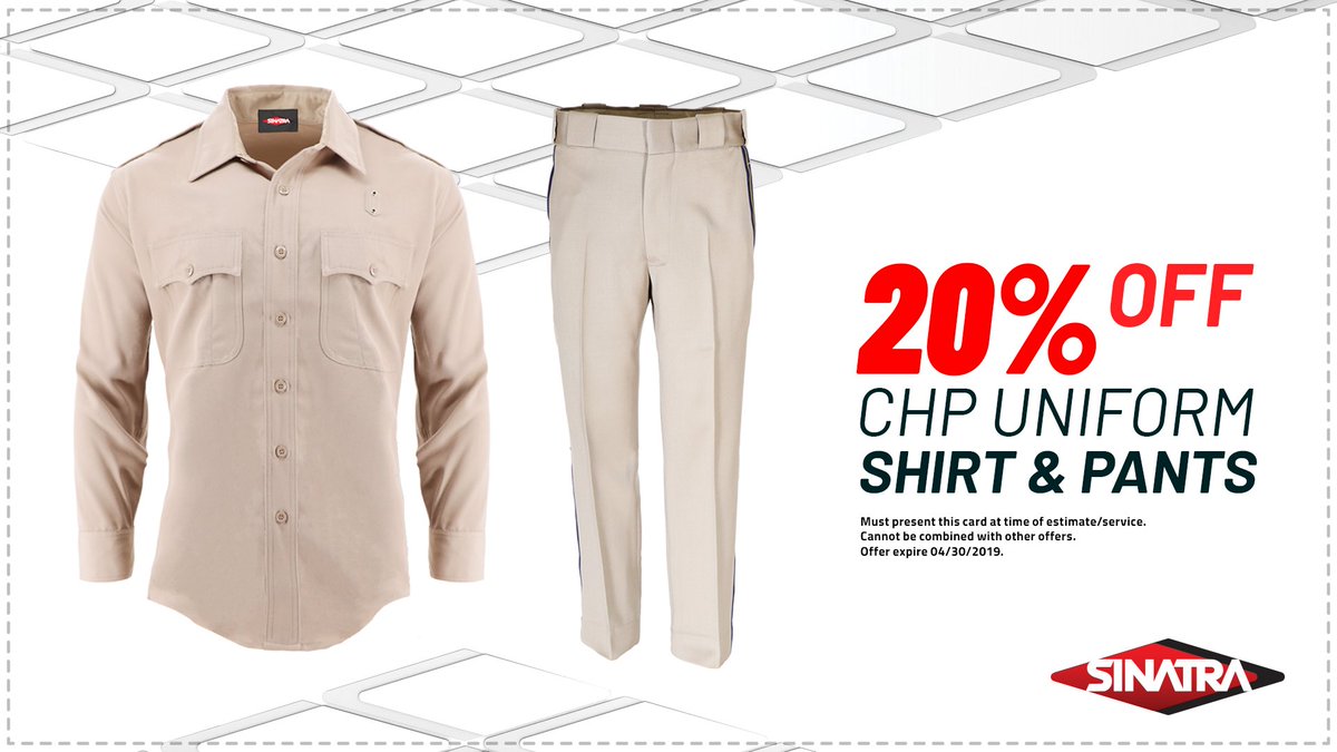 SinatraUniform's tweet photo. CHP 20% Off Discount
https://t.co/vMuUAQNQUo https://t.co/9dHW4Uq6FG
