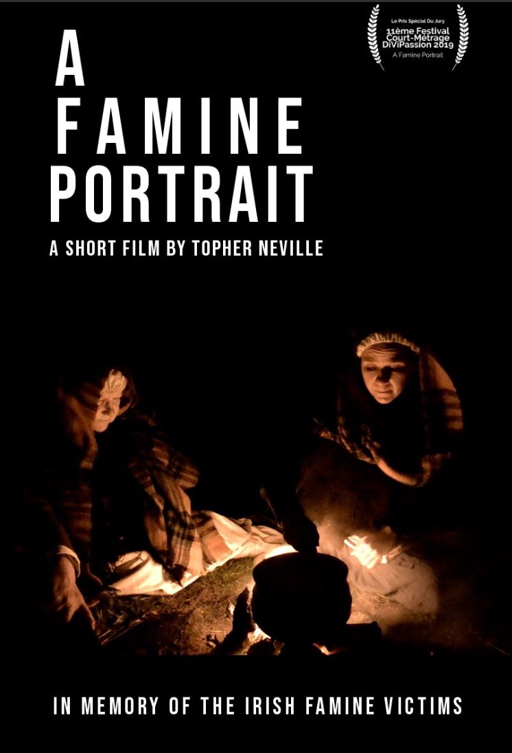 Only a few days to go until our Famine Exhibition Open Evening (Fri 8th Mar 6pm to 8:30pm). Delighted to welcome @topherneville for a screening of his short film #AFaminePortrait Don’t miss out.. #LoveBallina
