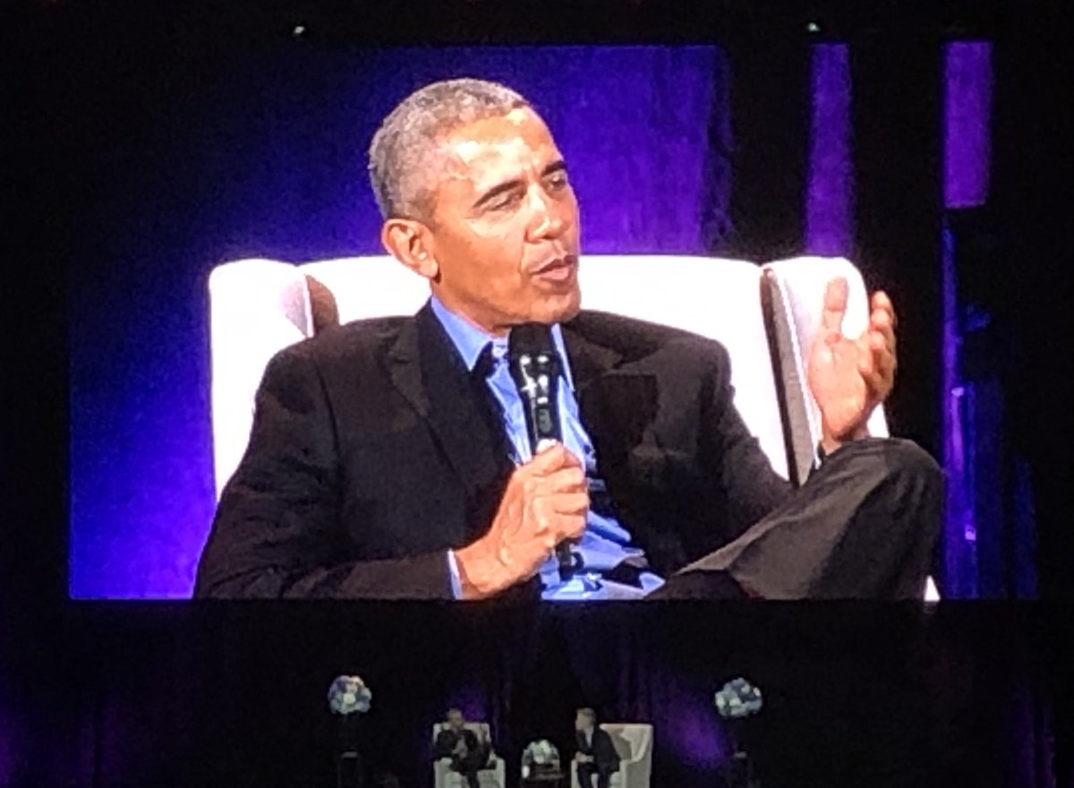 ColleenPound's tweet photo. Thank you @BarackObama for inspiring the question: Why not now, and why not me? #audactiy #ObamaInYYC @DaveKellyLive https://t.co/TGmJwi73Vl