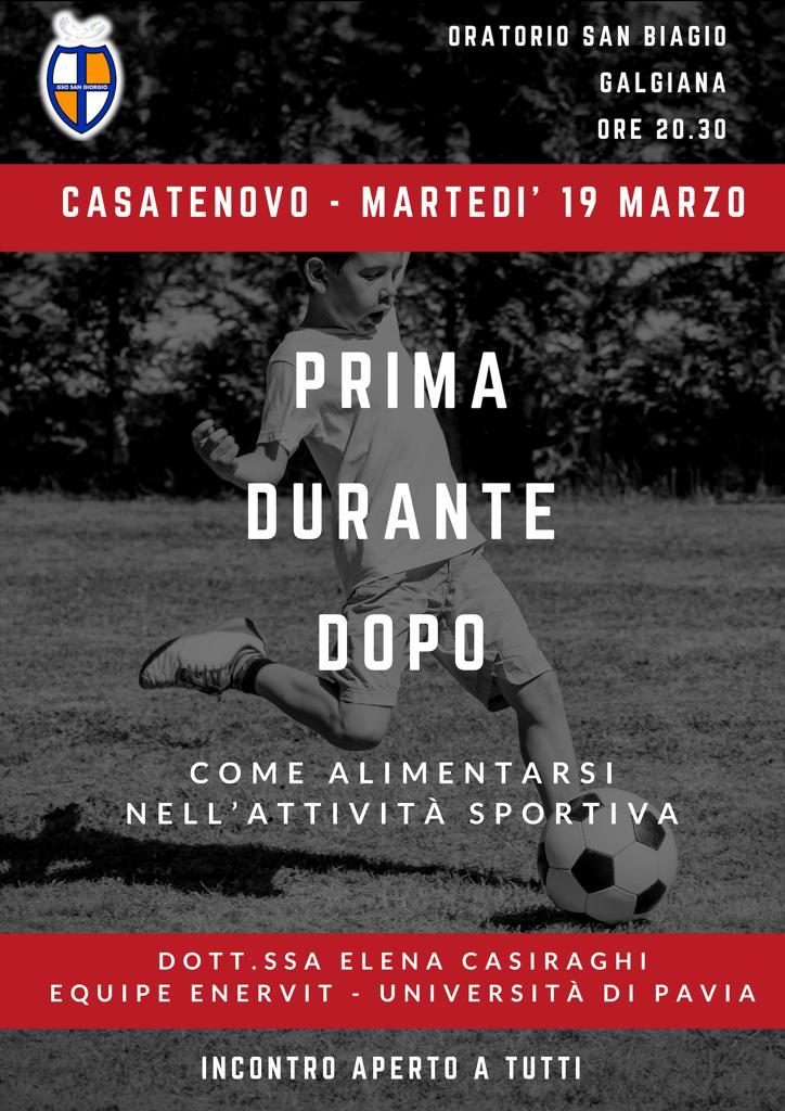 Vi aspetto martedì 19 marzo ore 20:30 presso l'Oratorio San Biagio di Galgiana a Casatenovo (Lecco) per parlare di #giovani, #sport e #nutrizione. La serata è aperta a tutti gli sportivi e in particolare a genitori e allenatori dei settori giovanili! ⤵️😊

facebook.com/events/1349200…