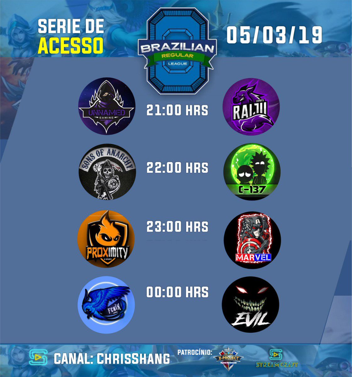 BRL_ML's tweet photo. HOJE TEMOS A QUARTA RODADA DA SÉRIE  DE ACESSO!
AO VIVO 21 HORAS!
NO CANAL DO @ChrisShang89
O maior campeonato de @MobileLegendsOL do Brasil!
https://t.co/sLoybODrLT https://t.co/qBzJFONsQ0