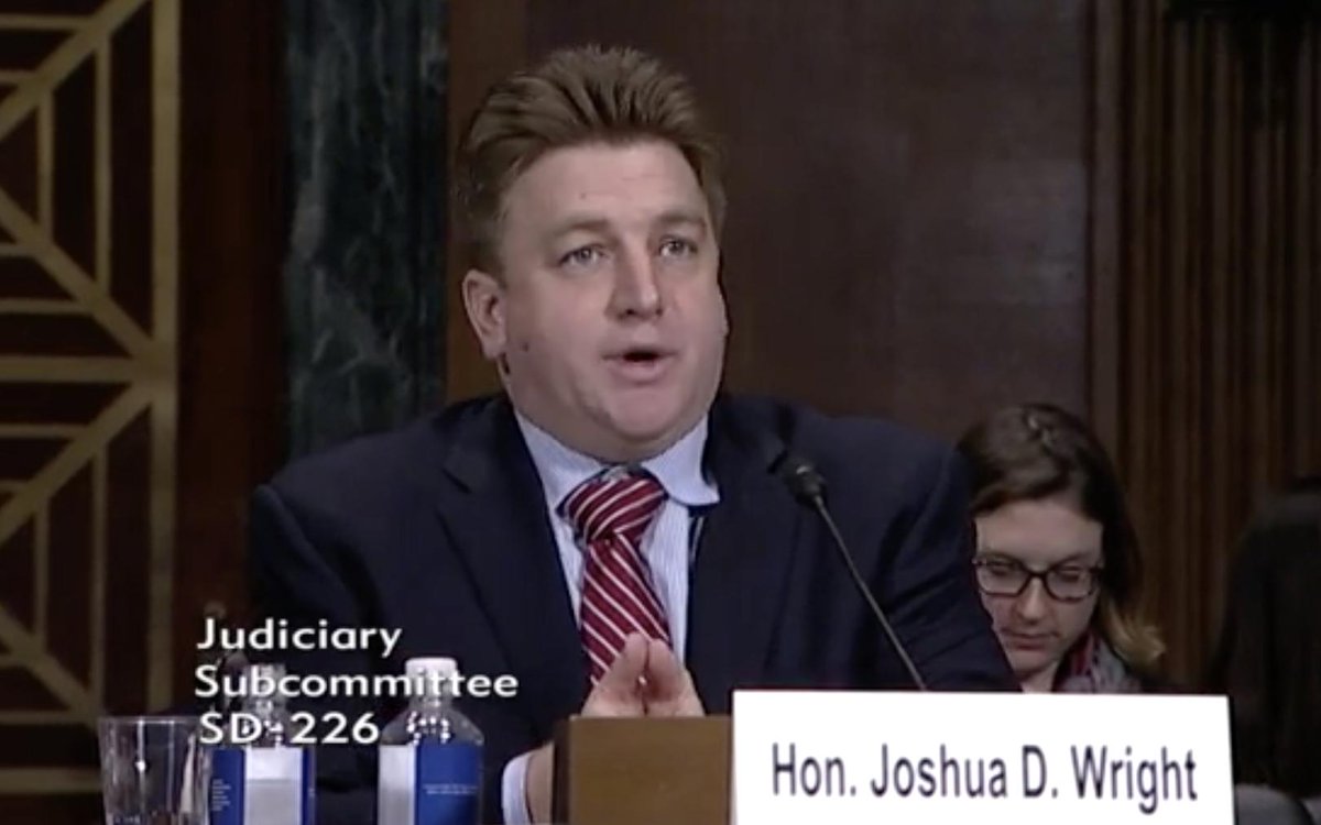lutherlowe's tweet photo. At #monopolyproblem hearing, @RBReich cites WSJ's outstanding piece on Google's paying of hundreds of academics, in part, to push their antitrust positions in D.C.
Two chairs over sits one of Google's most prominent academic benefactors...
https://t.co/GocOmOCl3T https://t.co/zPEukH8lzj