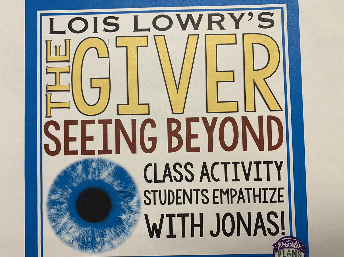 itslitclass's tweet photo. Seeing Beyond like Jonas! #thegiver #wpmschat #itslitclass @prestoplans https://t.co/G5OuwHwP4U