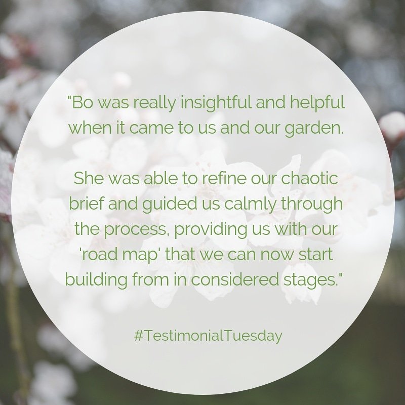 BoCookStudios's tweet photo. Client feedback is an important part of the design process. Lovely to receive feedback like this! #TestimonialTuesday #Gardendesign #bocookstudios https://t.co/Ihh3Mx1iAz
