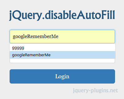 jQueryPlugins_'s tweet image. jQuery Disable Auto Fill Plugin jquery-plugins.net/jquery-disable… #autocomplete #formelements #jQuery #autofill #chrome #GoogleChrome