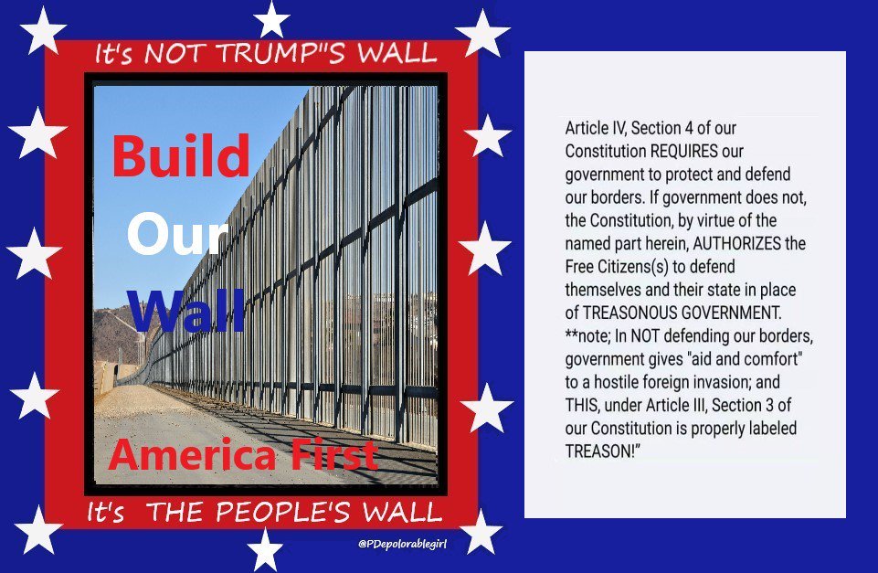 ProudArkgirl's tweet image. Support my Potus @realDonaldTrump in his effort to Protect our Country.  It's NOT Tumps wall, It's  AMERICAS WALL.

# FireTheRhinos
#PresidentialVeto
#IStandWithTrump 
#BuildOurWall