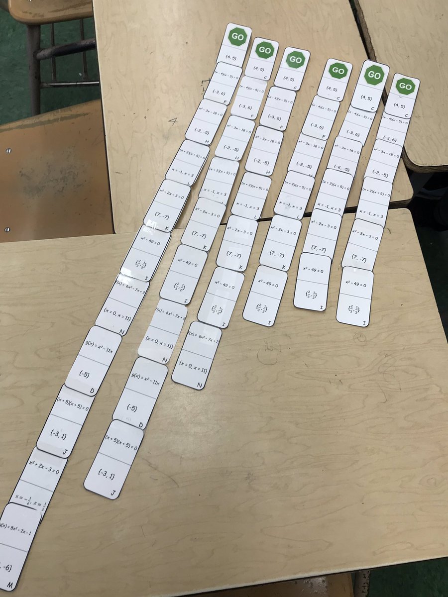 ndesousa_wdld's tweet photo. Ss practice matching roots with the correct quadratic equation dominoes style! #whoadomino @ms_woodland https://t.co/mGepUHzzC8
