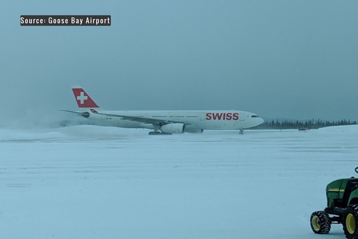 TomPodolec's tweet photo. Update π DIVERSION MEDICAL
Swiss #LX86 from Zurich just departed Goose Bay and continuing its journey to Montreal. Diverted earlier for a passenger medical.
https://t.co/DuNYyNVP02 https://t.co/EjtJJSX1sz