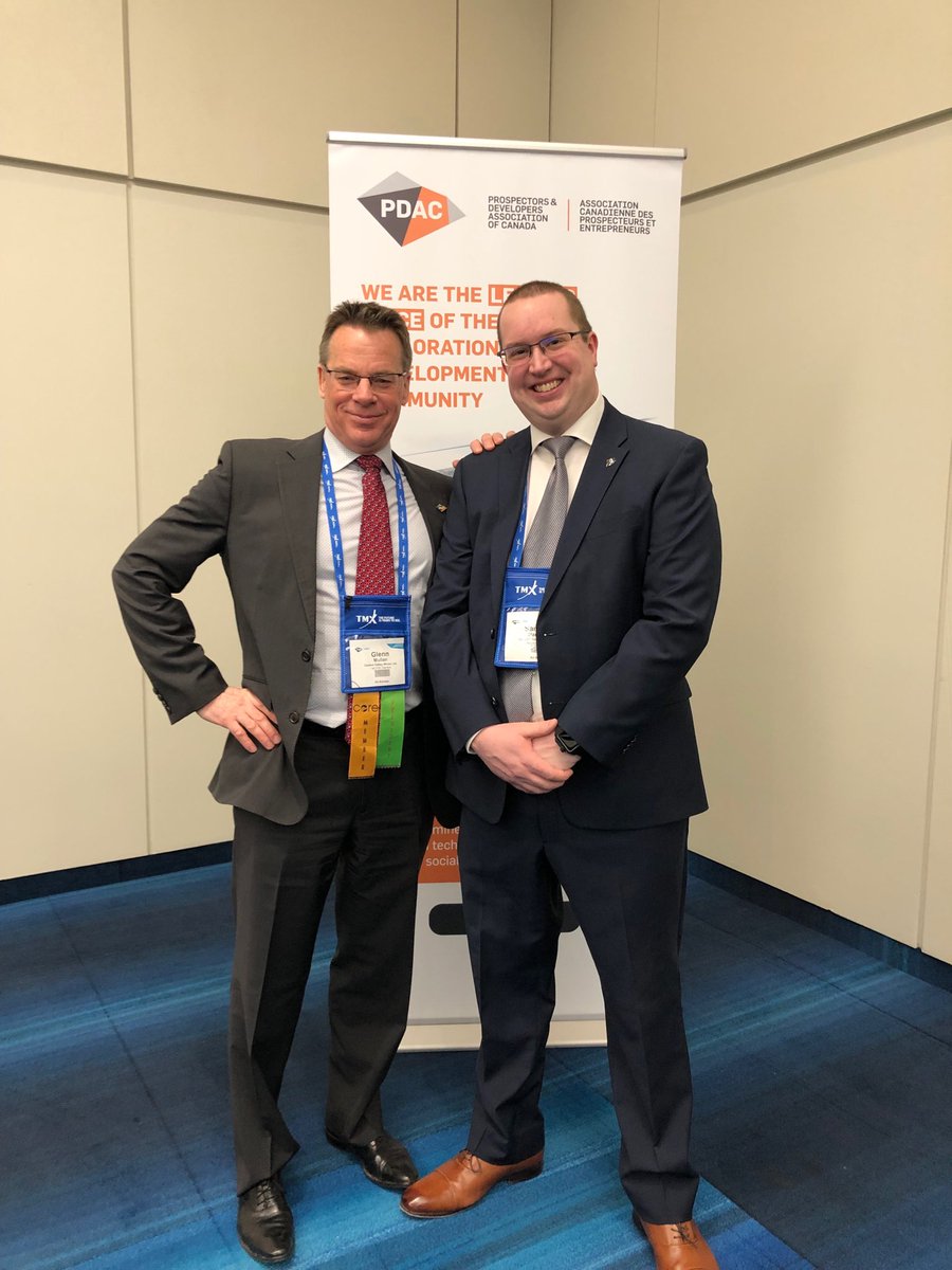 I always enjoy catching up with friends and colleagues at #PDAC2019 like outgoing <a href="/the_PDAC/">The Official PDAC</a> president Glenn Mullan. Thank you for your vision and service Glenn, we look forward to your next 40 years attending PDAC! #mining #teamwork ⁦<a href="/YukonMiners/">YT Chamber of Mines</a>⁩ ⁦⁦<a href="/InvestYukon/">Invest Yukon</a>⁩