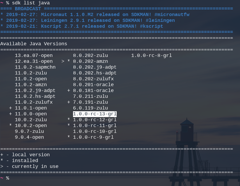 wololock's tweet image. Hurray, @GraalVM 1.0.0-RC13 available in @sdkman_ 😀

&amp;gt; sdk install java 1.0.0-rc-13-grl 

#java #graalvm #sdkman #programming #bash #linux