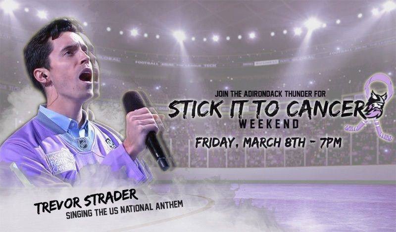 tstrader4's tweet photo. Does everyone have their tickets for the @ECHLThunder game on Friday? $5 from every ticket is going to @curecc in memory of @TheVoiceDS and Ken Hand. See you there!#hockeyfightscancer #stickittocancer #straderstrong https://t.co/j6Qh7A4aii