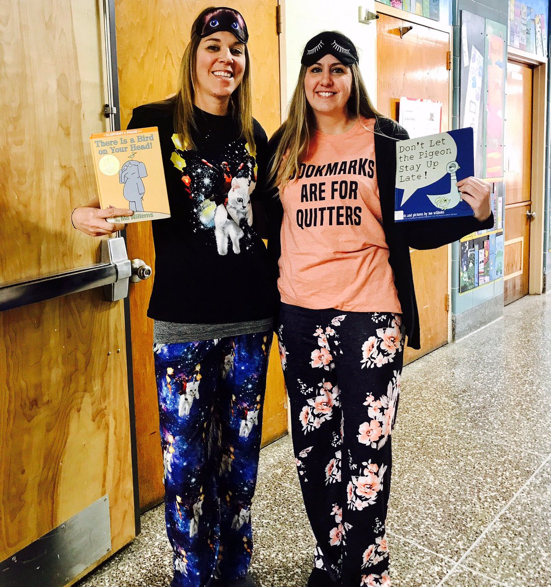 carey823's tweet photo. Day 2 of Read Across America at PSE- Pajama Day in honor of Mo Willems- Don't Let the Pigeon Fall Asleep! #bcpsreads #psereads #mowillems @JMartinPSES @kellprice14 https://t.co/u7dCOA3YQr