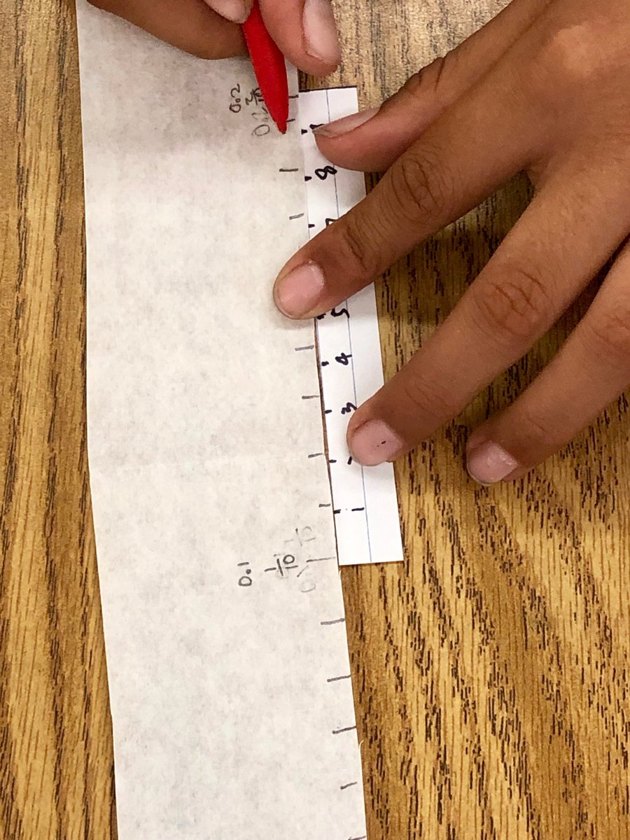 IrvineMathProj's tweet photo. Building a meter stick...partitioning our strip of paper into tenths then hundredths to measure the height of the white board tray more precisely. #handson #ComptonUSD #decimalplacevalue #concept #grade5 https://t.co/nN5z8AxpYa