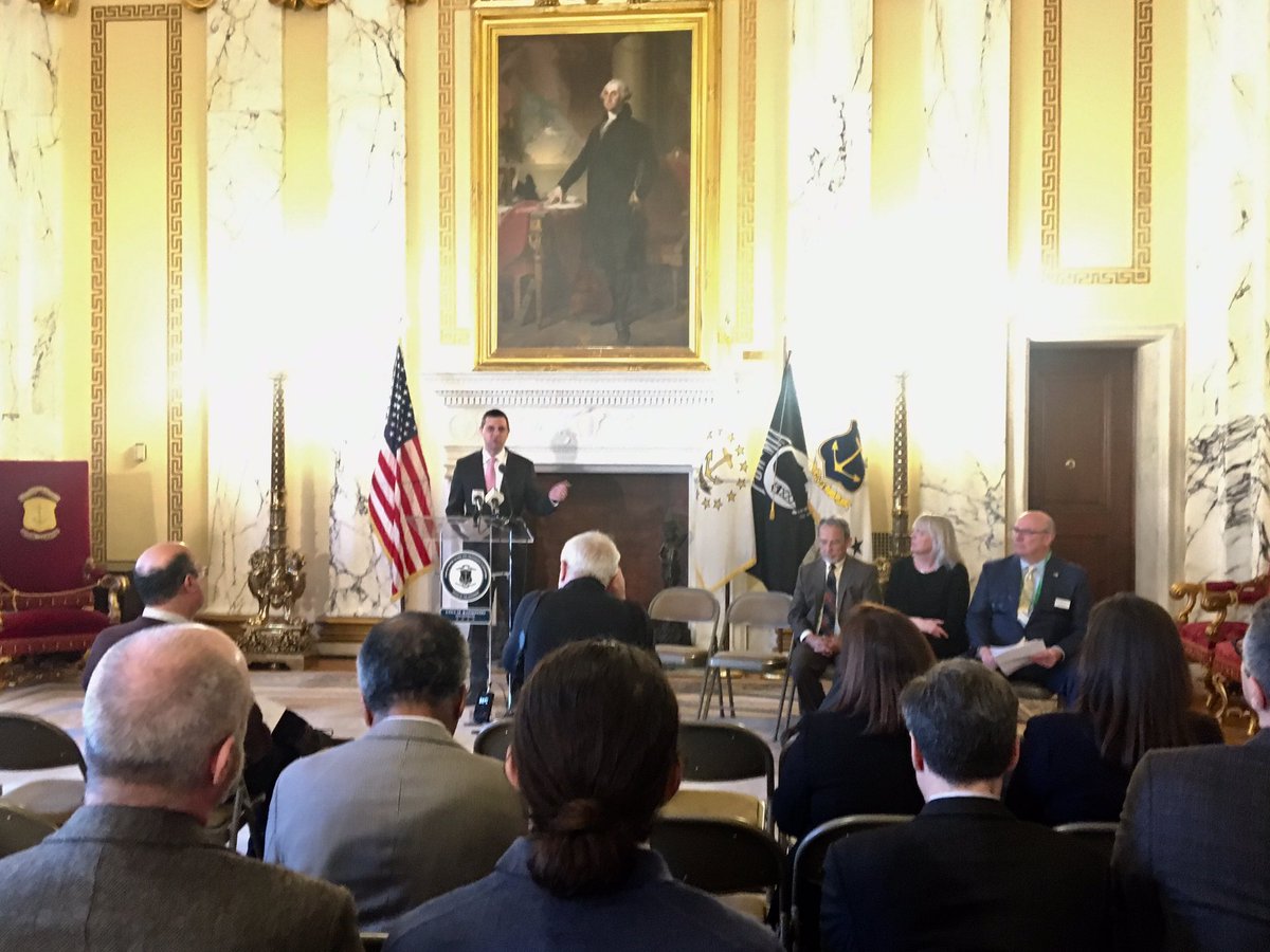 RI_InfraBank's tweet photo. “The Infrastructure Bank is one of Rhode Island’s best kept secrets.
Multiple layers of benefit- environmental, savings for cities and towns and creating jobs” @SethMagaziner #30YearsofRIIB https://t.co/Twm6T00iCM