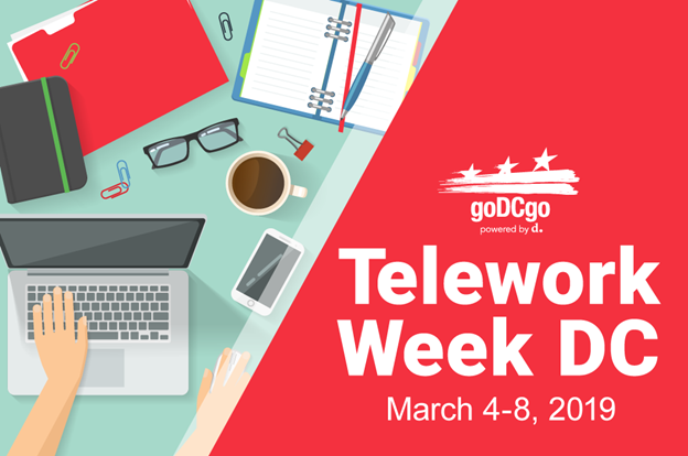 DDOTDC's tweet photo. Join the 255,000+ DC-area employees that telework on a daily basis and help reduce the region’s traffic and emissions. @goDCgo has tips to help you get set up. #TeleworkDC https://t.co/nHQtnwu4Mj https://t.co/iW43nuNHU8