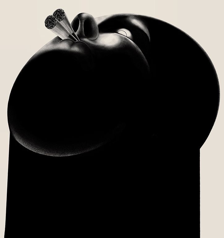 itsnicethat's tweet photo. Lulu Lin adorns her humorous figures with a monochromatic drama; an aesthetic we've not yet seen in her work > https://t.co/c7F6fLJhEM https://t.co/2Zt5Lcctjt