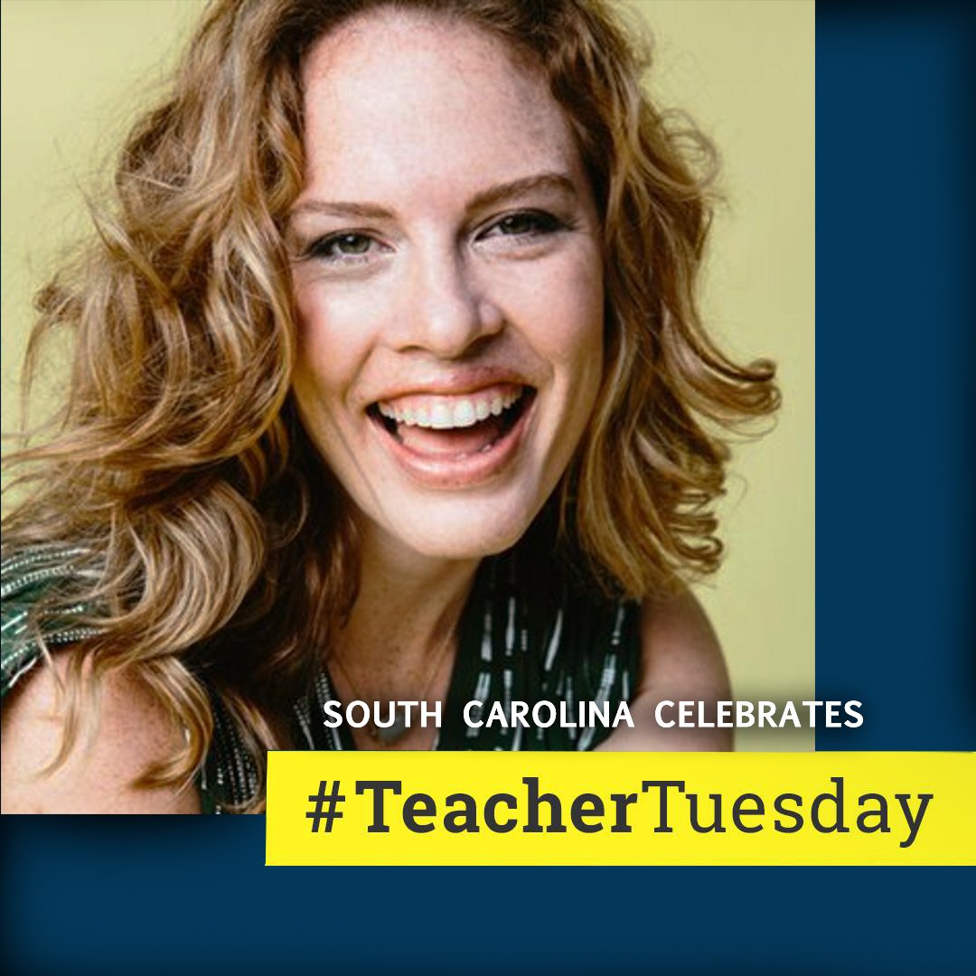 EducationSC's tweet photo. We're celebrating #TeacherTuesday by honoring Anna Hassell of Northside Middle School in @LexingtonTwo! Ms. Hassell was nominated for her commitment to her students' success and motivating them to love literature and the value of expressing themselves in writing. https://t.co/sDL0rlhCCs