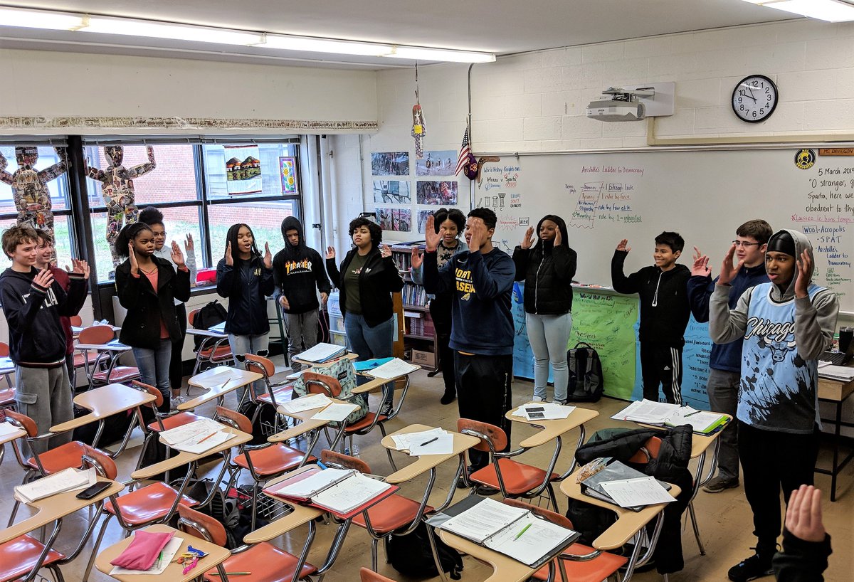 KDUKnighted's tweet photo. Greece through visual, auditory and kinesthetic learning in World History today - column cheer, SPAT (Greek philosophers) and the Ladder to Democracy! This is Northern World History💙💛 @NorthernPrinc @DPSkellystevens #WeAreDPS #WHROCKS! https://t.co/Xs4MKmt6a0